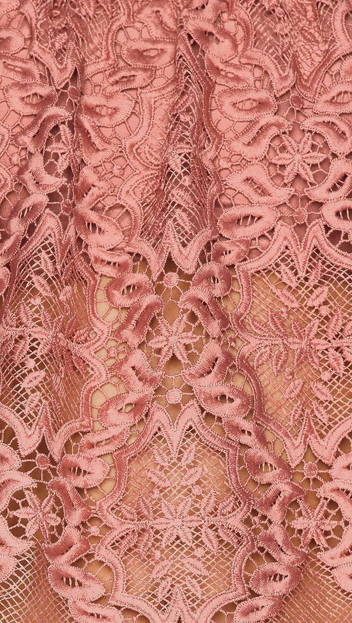 Lovers + Friends Lifes A Beach Top Mauve Off Shoulder Lace