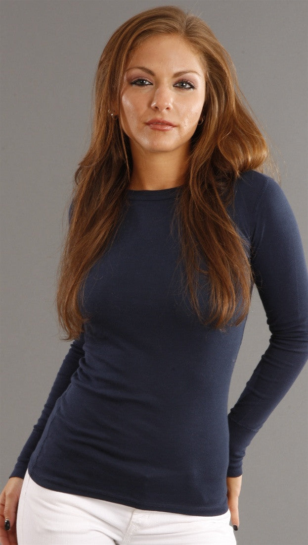 Luxury Crew Neck Long Sleeve in Navy
