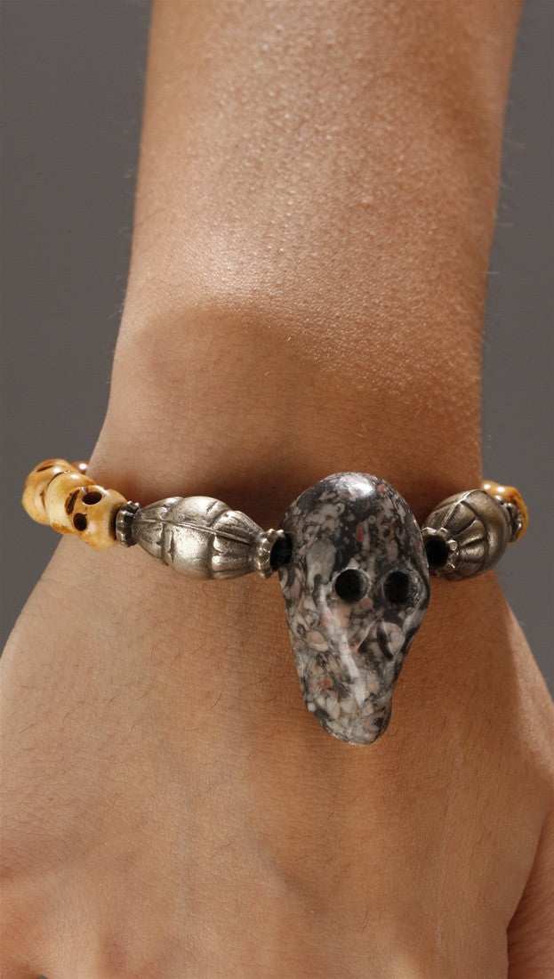 Lynnie B. Skull Bead Bracelet