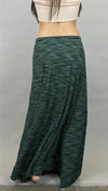 Michael Lauren Julian Long Skirt in Topaz Green