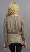 Miilla Faux Leather Zipper Jacket in Taupe