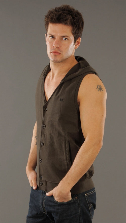Morphine Generation Button Down Hooded Vest
