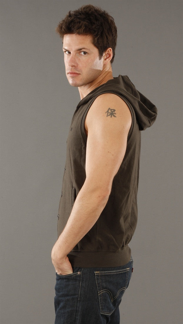 Morphine Generation Button Down Hooded Vest