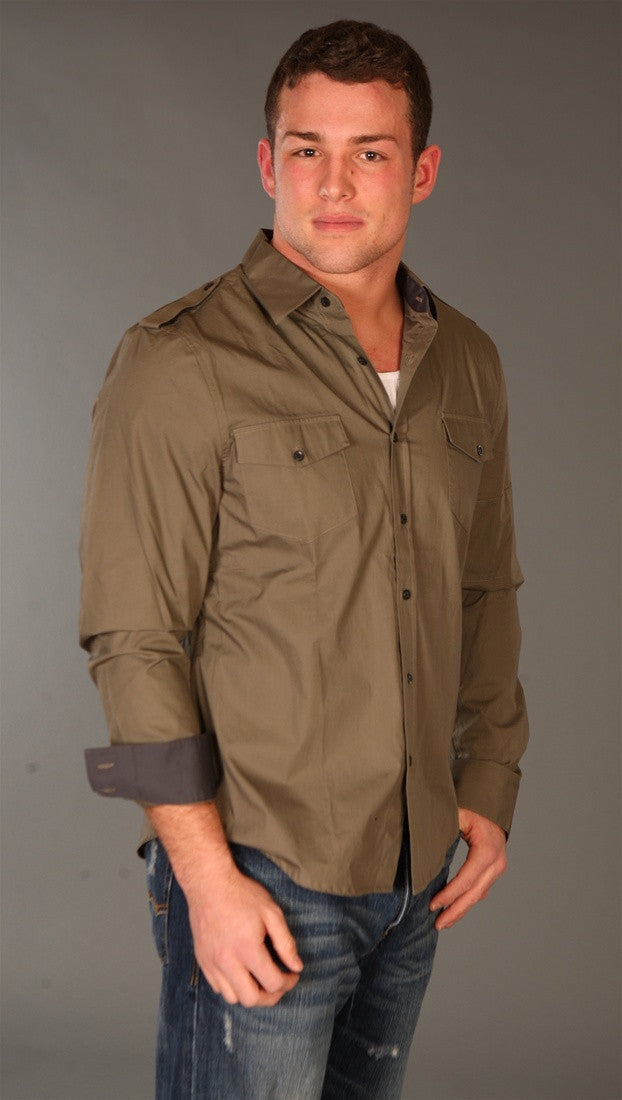 Morphine Generation Button Down Dress Shirt