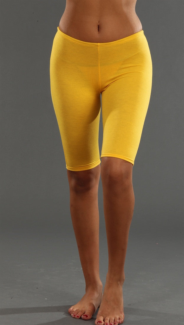 Cotton Biker Short in Green or Yellow