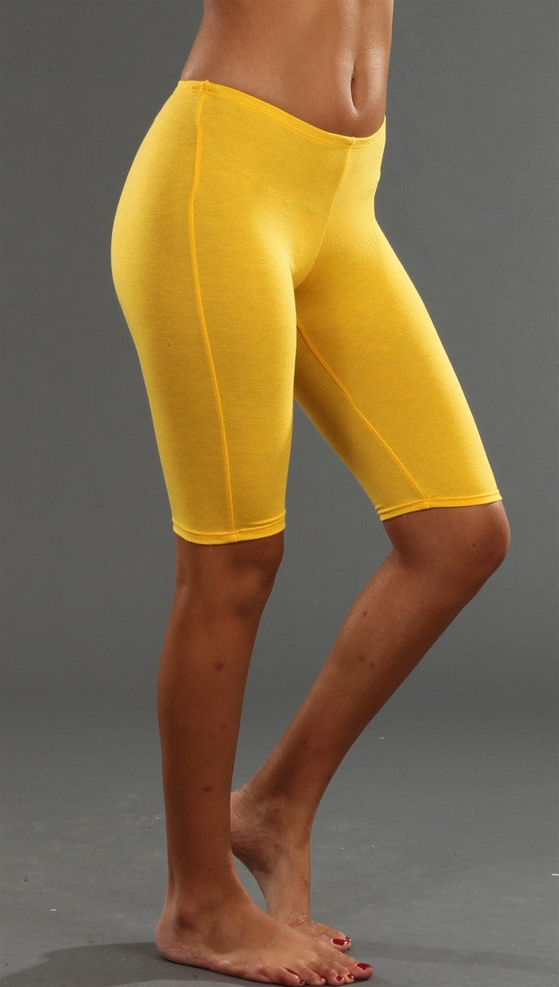 Cotton Biker Short in Green or Yellow