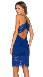 NBD All Me Lace Dress Cobalt Blue