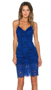 NBD All Me Lace Dress Cobalt Blue