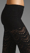 Nightcap Clothing Spanish Fan Lace Pant in Black