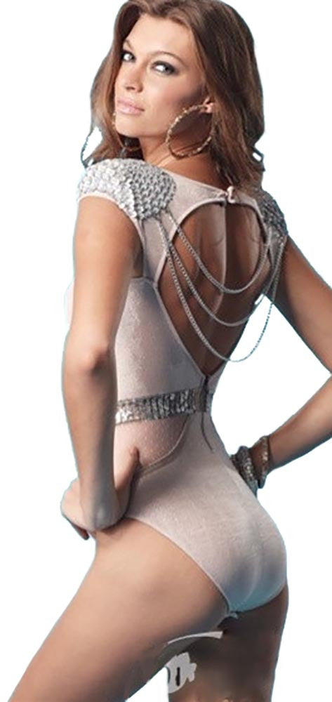 Pascucci Pink De Peche Mode Bodysuit in Dusty Pink