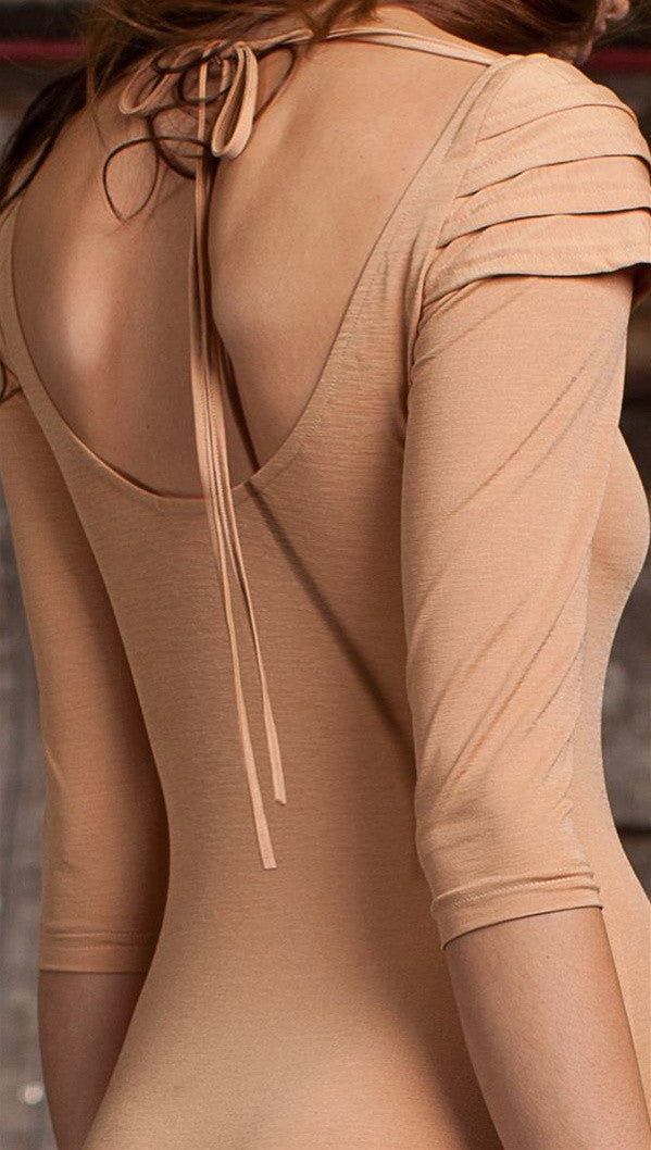 Pascucci Tarsilla Long Sleeved Bodysuit in Nude