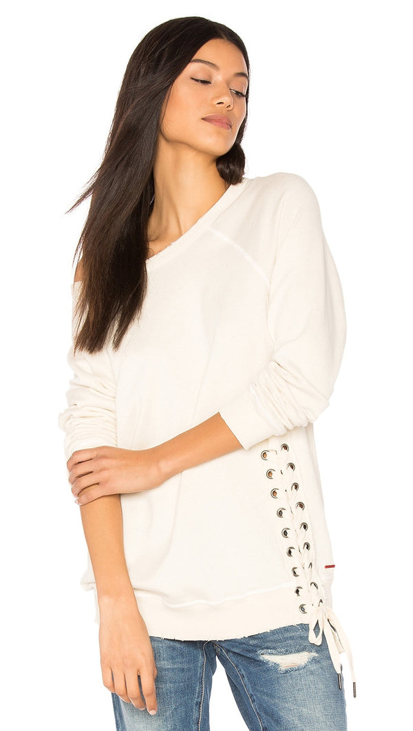 n:Philanthropy Mika Lace Up Sweatshirt White Magic