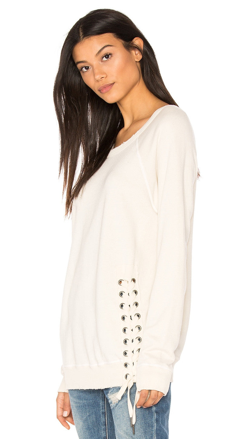 n:Philanthropy Mika Lace Up Sweatshirt Magic White