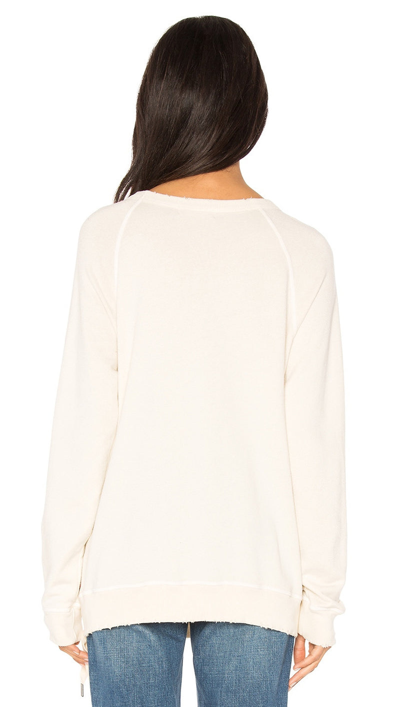 n:Philanthropy Mika Lace Up Side Detail Sweatshirt Magic White – ShopAA