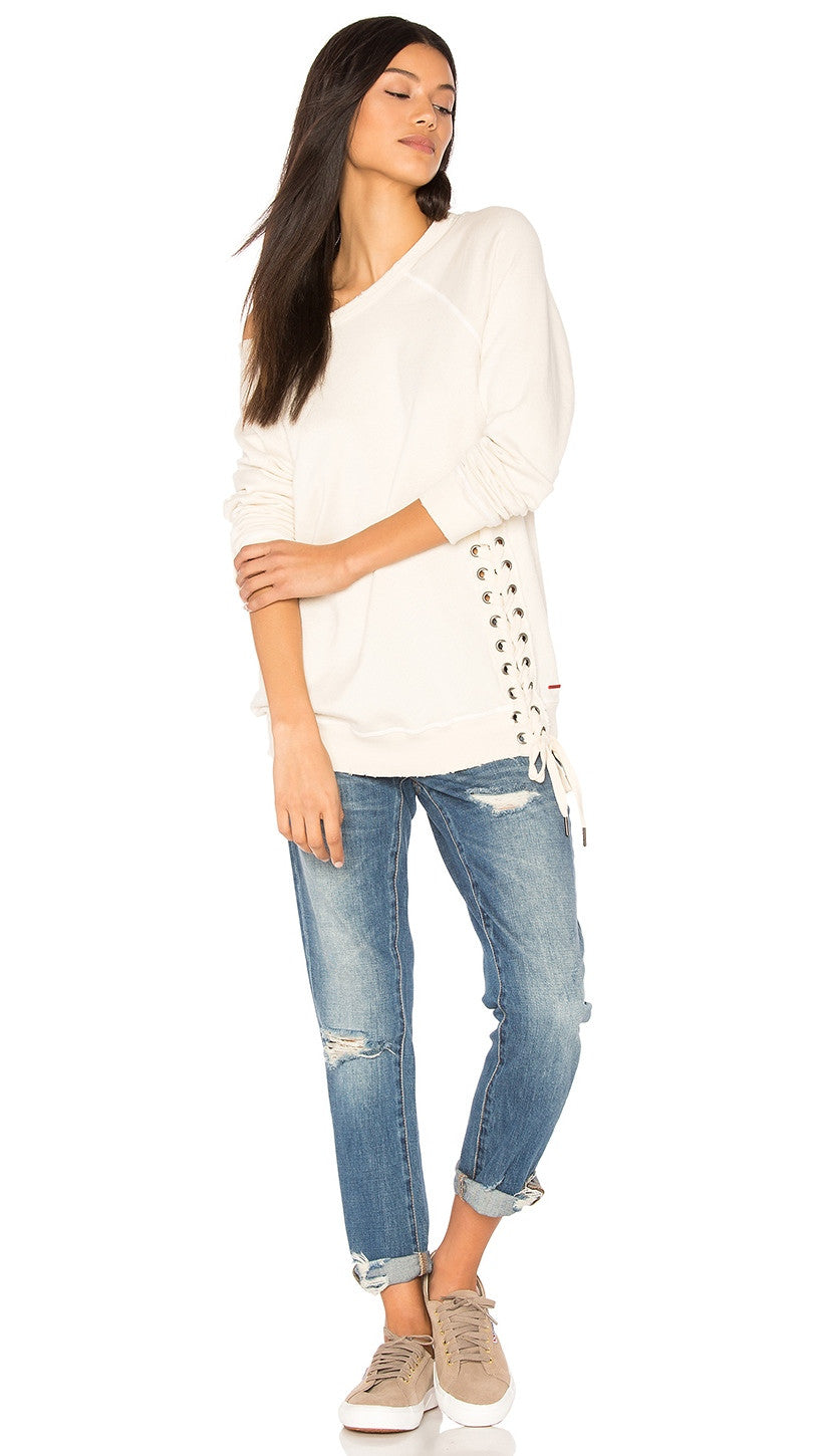 n:Philanthropy Mika Lace Up Sweatshirt Magic White