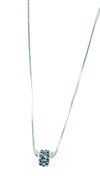  ShopAA Jewelry Jewelry Blue Rhinestone Sparkle Circle Bead Silver Necklace 