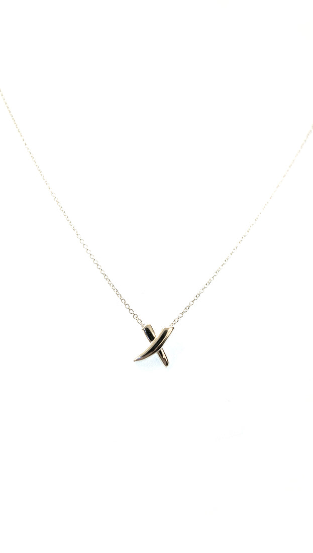 X Marks The Spot Silver Kiss Necklace Elsa Peretti Tiffany Co
