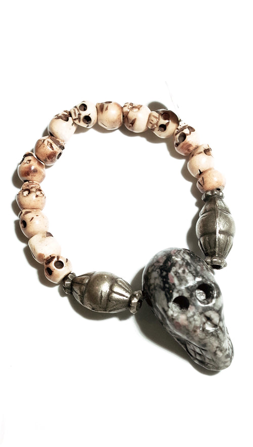 Lynnie B. Skull Bead Fashion Jewelry Bracelet