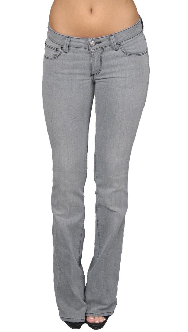 Buy LIVE OK Women Grey Self Design Denim Bootcut Jeans Online at