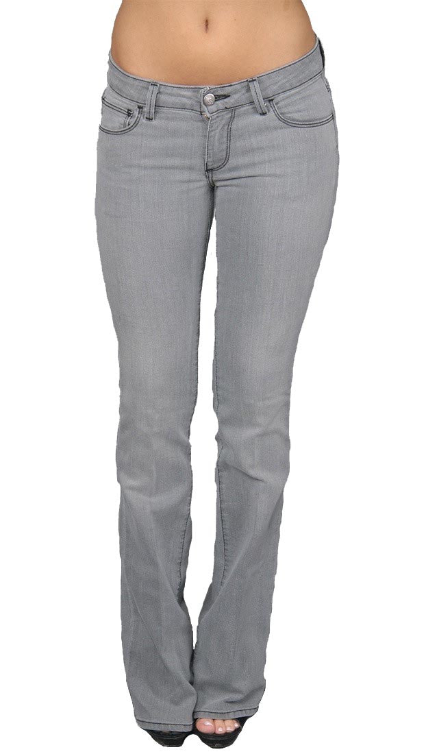 ★RAIVE★ Demage Boots Cut Denim Pants in Grey VJ5SL40112 Raven Denim Sadie Bootcut @ Apparel Addiction - Grey - Jeans