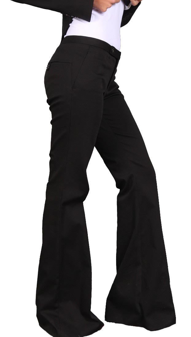 NEW MISS SASSY BLACK BOOTCUTLEG SEXY SCHOOL STRETCH HIPSTERS TROUSERS SIZE  614  eBay