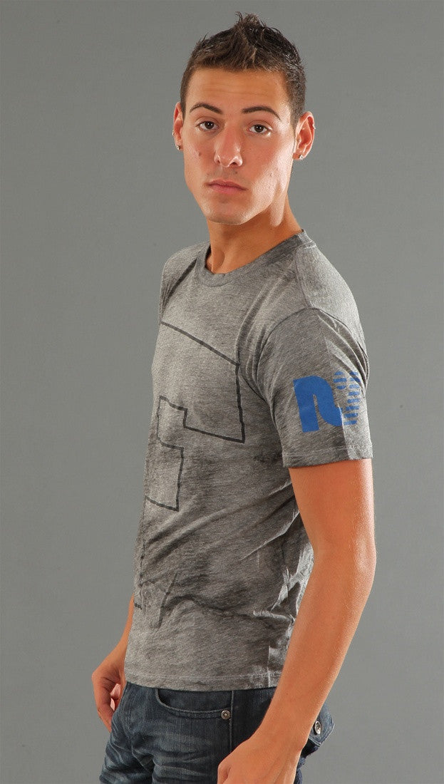 Rebel Yell F.U. Crew Neck Tee in Heather Grey