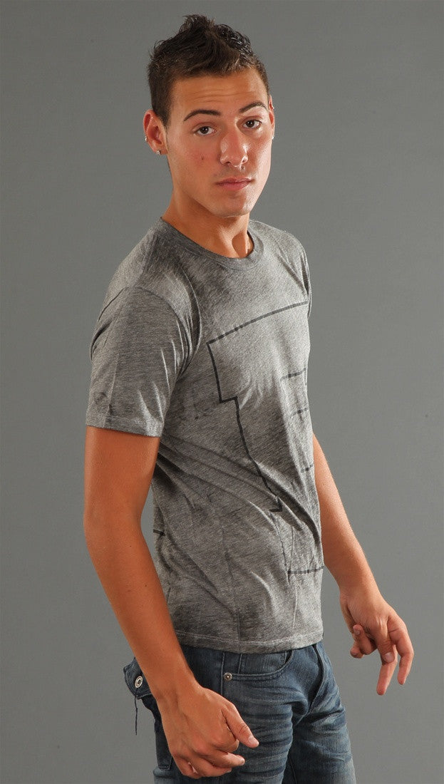 Rebel Yell F.U. Crew Neck Tee in Heather Grey