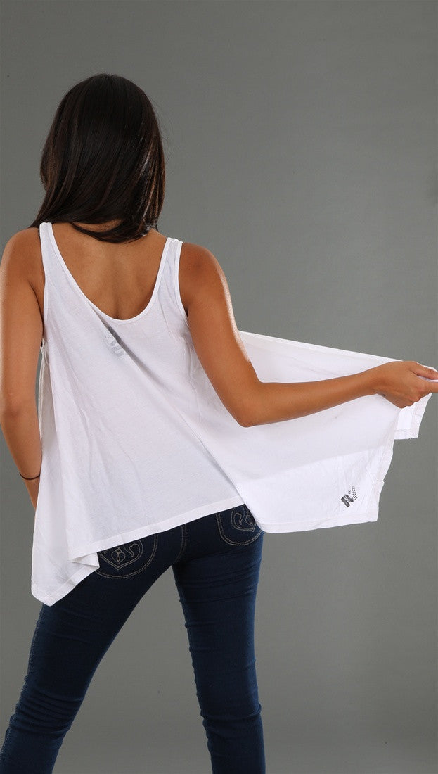 Rebel Yell Venice Hankie Tank in White