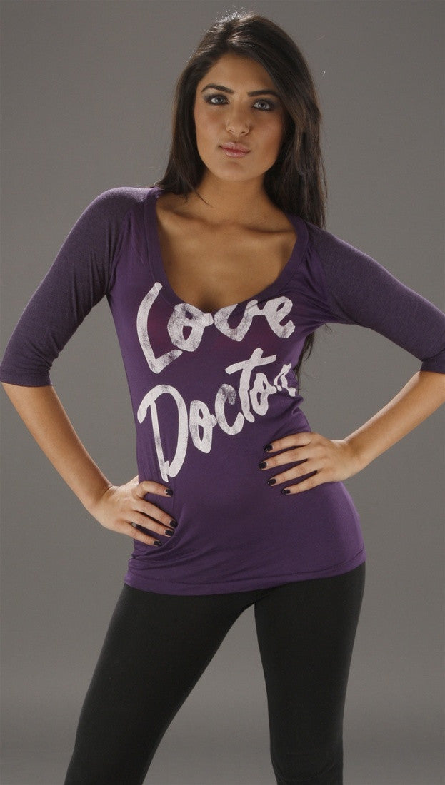 Rebel Yell Love Dr. Low V Baseball Tee