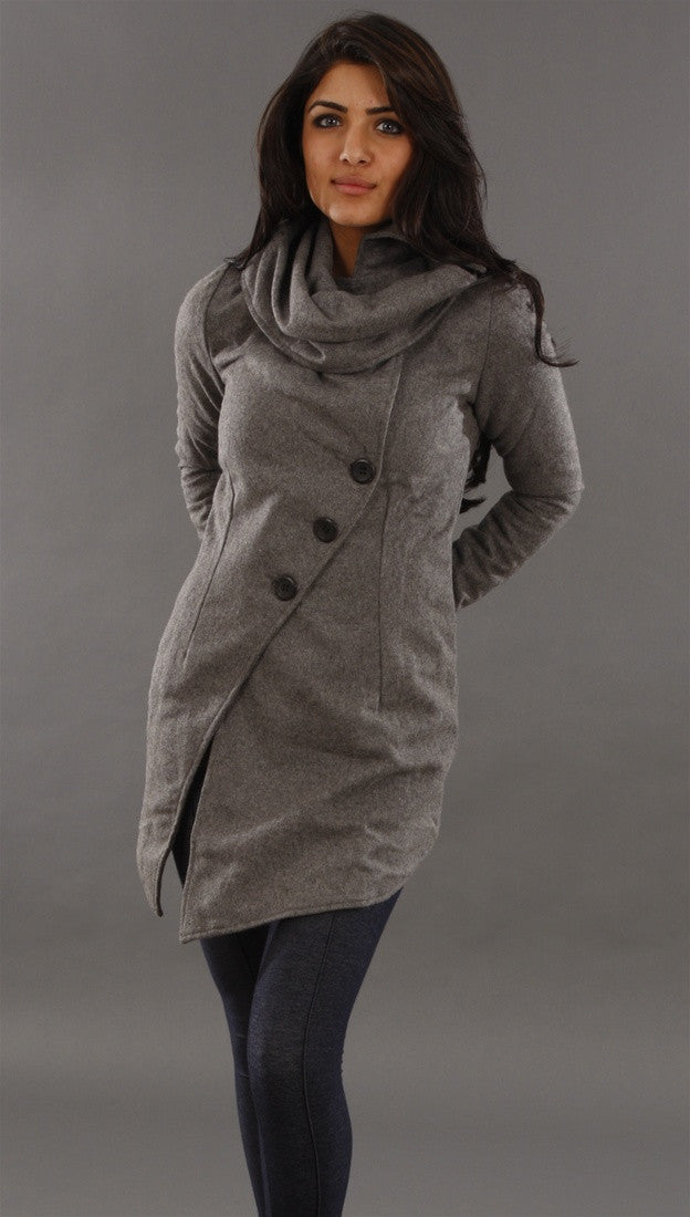 Religion Simple Coat in Gray