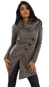 Religion Simple Wool Blend Fashion Transitional Coat in Gray 