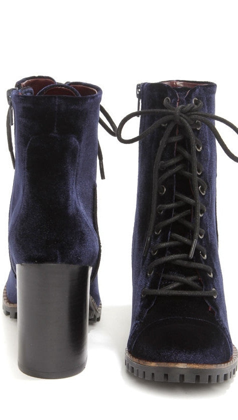 STORY in NAVY Wedge Ankle Boots - OTBT shoes