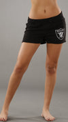 Retro Sport Oakland Raiders Fleece Shorts in Black