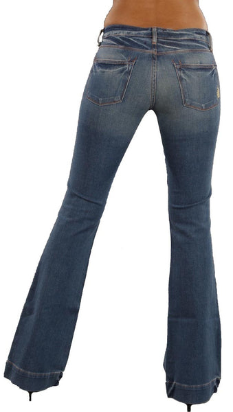 Rich & Skinny Bellissima Flare Leg Jeans Bowie Blue Denim – ShopAA