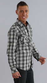 Roar Origin Plaid Button Down Shirt in Gray