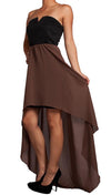 Rockstar Runway Strapless Mini Dress with Mesh Maxi Skirt