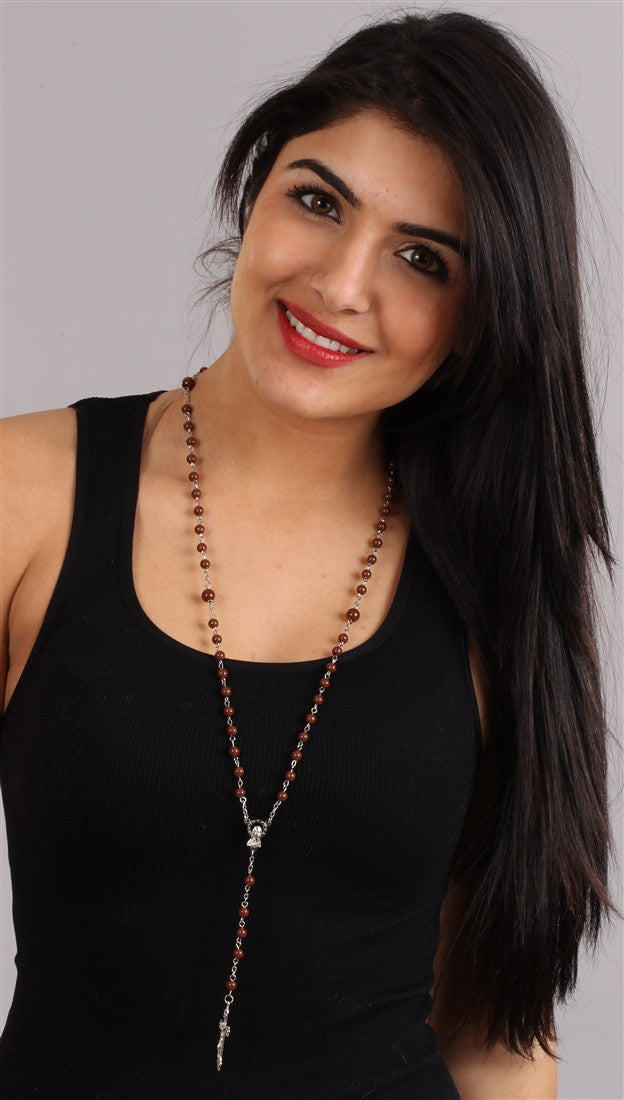 The Classic Rosary in Brown