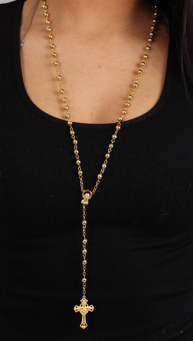 Pure gold rosary deals