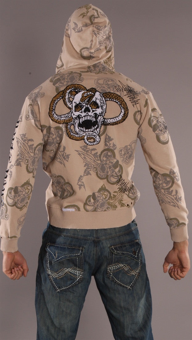 Rebel Spirit Snake Skull Hoodie