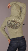 Rebel Spirit Crown Zip Hoodie