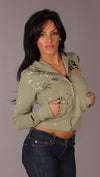 Rebel Spirit Crown Zip Hoodie