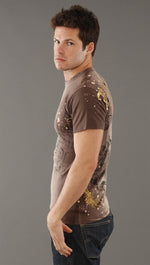 Rebel Spirit Crown Skull Tee in Brown