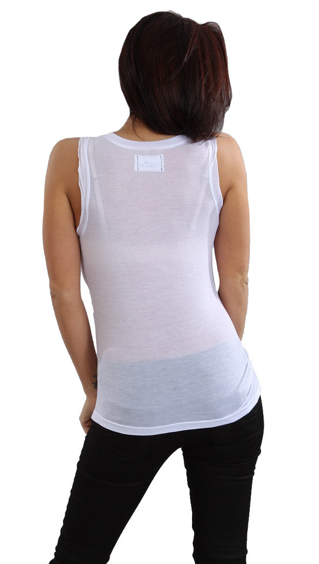 Sauce Mad Hatter Muscle Tee in White