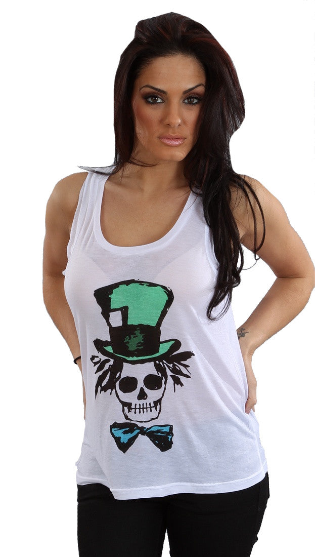 Sauce Mad Hatter Muscle Tee in White