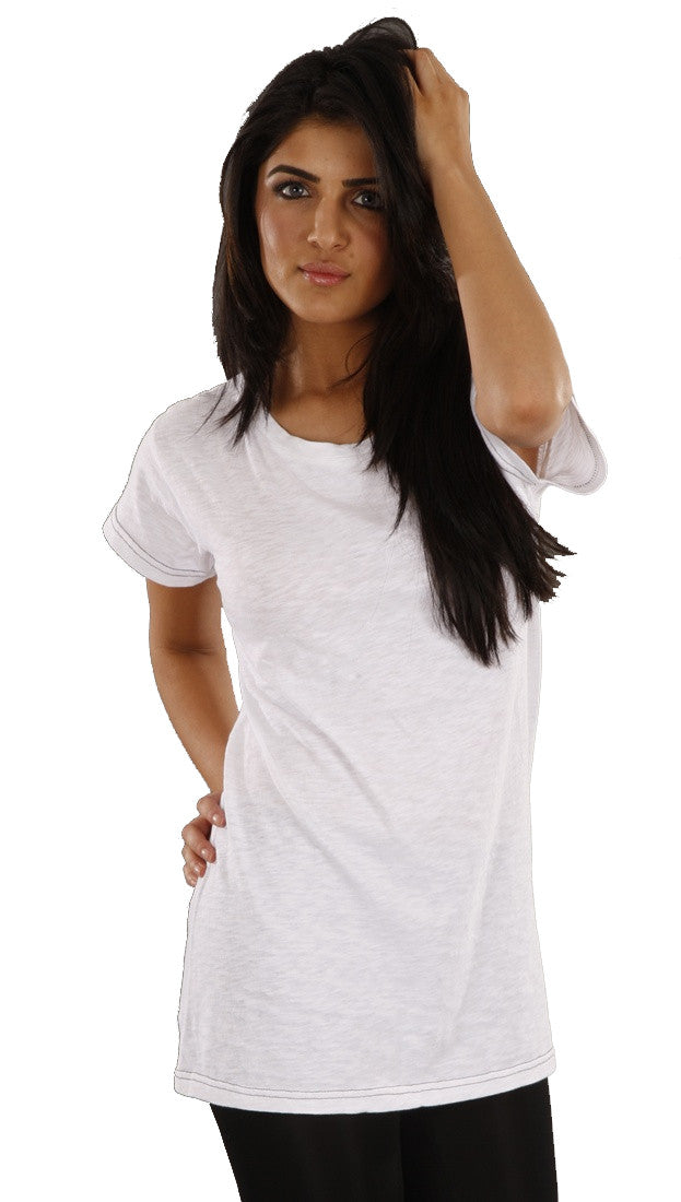 Sauce Lace Bow Tee in White
