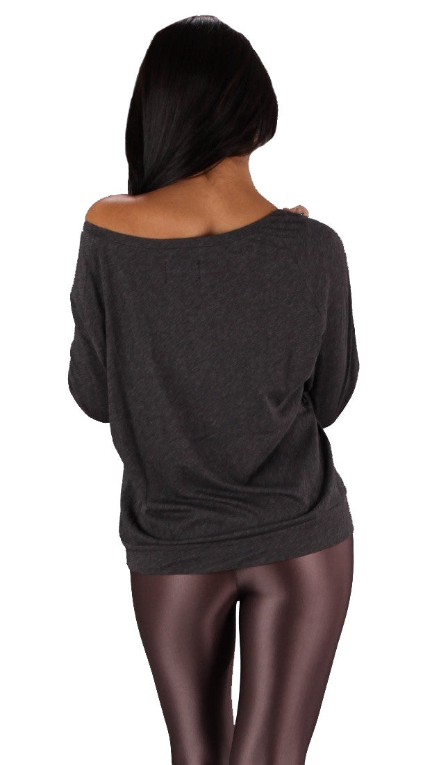 Sauce Kangaroo Off Shoulder Pocket Tee Vintage Black