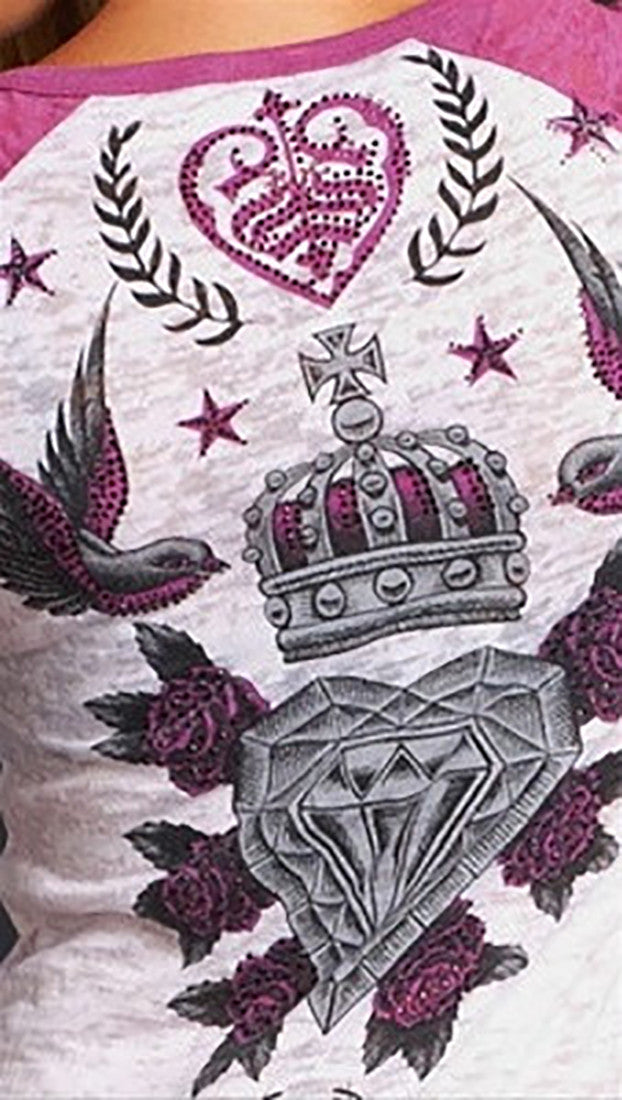 Sinful Sage Baby Raglan Henley Tee