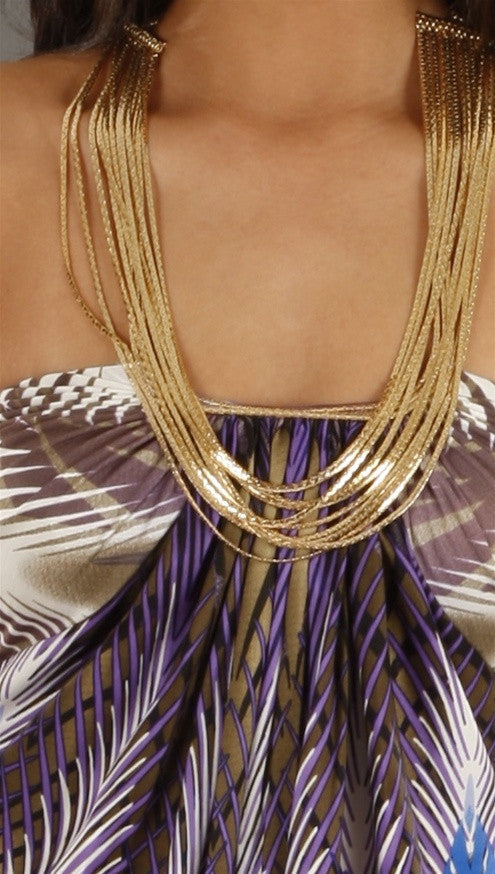 Sky Jungle Necklace Top in Purple