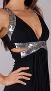 Sky Maya Black Mini Dress with Sequin