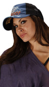 Smet Born on the Street Mesh Trucker Hat Adjustable Snap Back Cap Unisex Blue